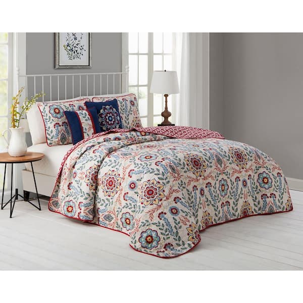Valena 4-Piece Multicolored Twin Quilt Set
