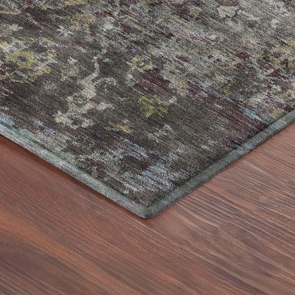 Mayfield Premium Machine Washable Abstract AMF2359 Burgundy 10 ft. x 14 ft. Area Rug