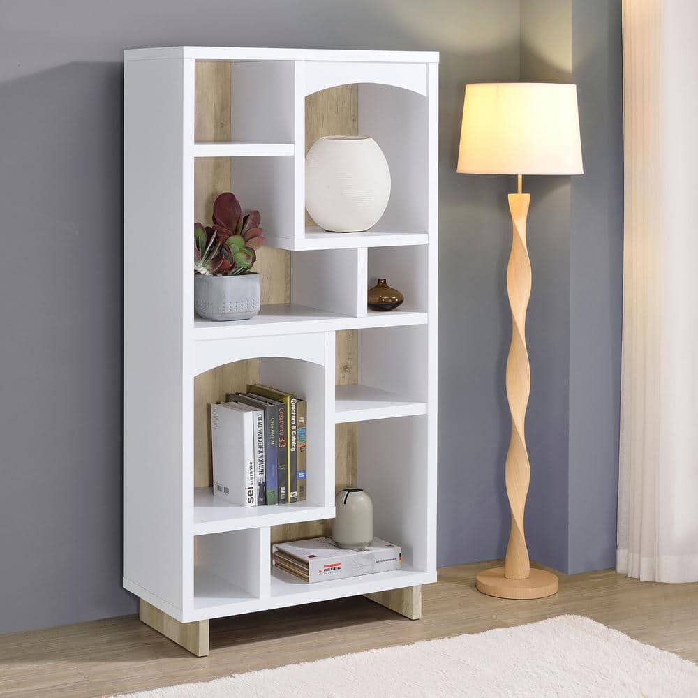 ategisシェルフ 801542 by Coaster - Analiese 63-inch 4-shelf Bookshelf Rustic