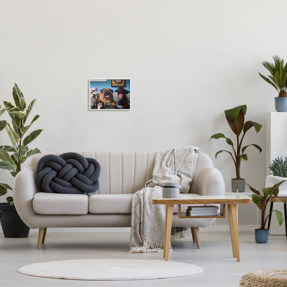 Funny Dogs Playing Video Games Canvas Wall Art, 11 x 14