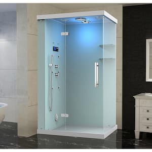Ovato Windemere 48 in. x 36 in. x 87 in. Rectangular Steam Shower Enclosure with 6-Body Jets, Left Hand