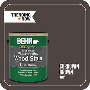 1 gal. #SC-104 Cordovan Brown Solid Color Waterproofing Exterior Wood Stain