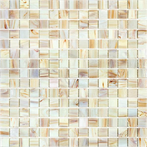 Apollo Tile Celestial Glossy Beige 12 in. x 12 in. Glass Mosaic Wall and Floor Tile (20 sq. ft./case) (20-pack)