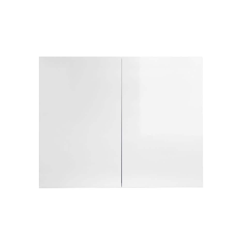 Valencia Assembled 30 in. W x 12 in. D x 36 in. H in Gloss White Plywood Assembled Wall Kitchen Cabinet price history on PriceWatchPro