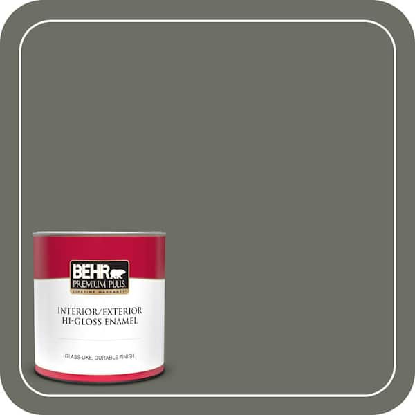 BEHR PREMIUM PLUS 1 qt. #N380-6 Bonsai Trunk Hi-Gloss Enamel Interior/Exterior Paint & Primer