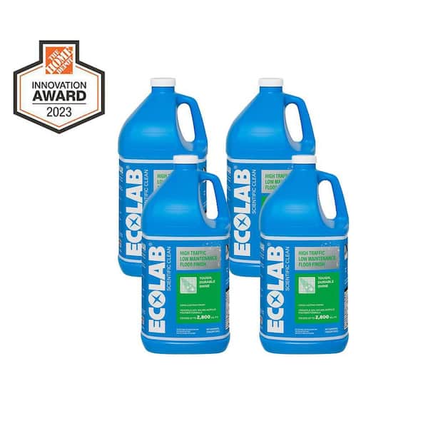 1 Gal. High Traffic Low Maintenance Non Slip Floor Finish for Concrete, Vinyl and Epoxy Flooring (4-Pack)