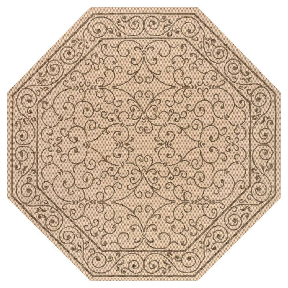 JONATHAN Y Charleston Vintage Filigree Textured Weave Beige/Brown 8 ft ...