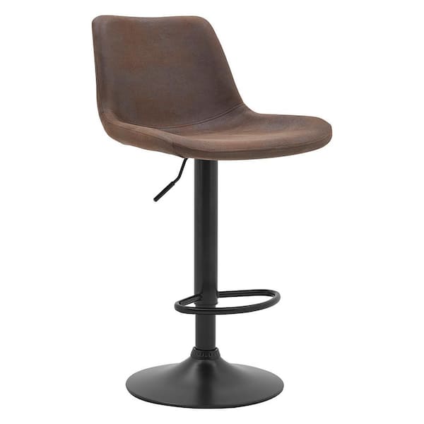 Barton 43 In Brown Low Back Metal Bar, How To Build Bar Stools With A Backrest