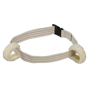 Professional Men's Large White/Tan Fleece Ambulation Gait Belts