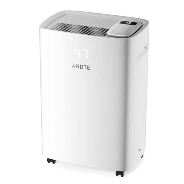 Unbranded 120 Pints 6500 sq. ft. White Dehumidifier with Energy Star, Auto Defrost, Continuous Drain, 24 H Timer, 2-Speeds