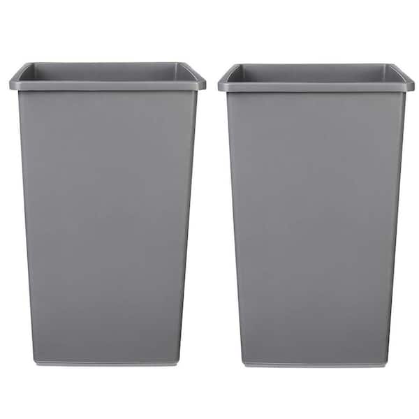 25 Gal. Gray Plastic Trash Can L08PDS45GC - The Home Depot