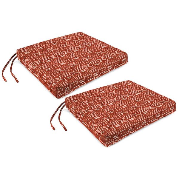 Jordan Manufacturing 19 in. W x 17 in. D x 2 in. T Rectangular Outdoor Seat Cushion in Brevard Mesa (2-Pack)