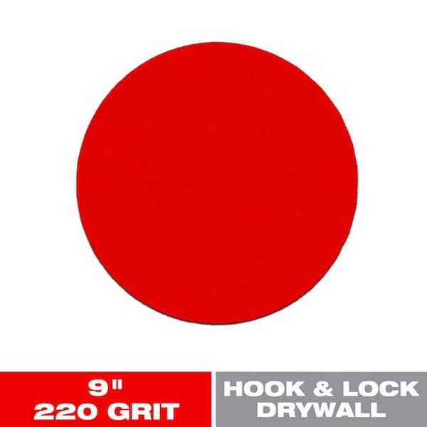 9 in. 220-Grit Drywall Sanding Disc with Hook and Lock Backing