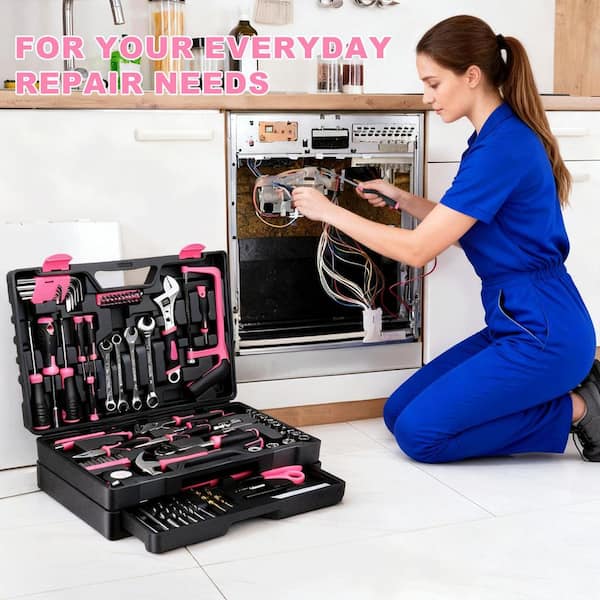 Laybus 412-Piece Premium Steel Home Repair Tool Kit, Storage