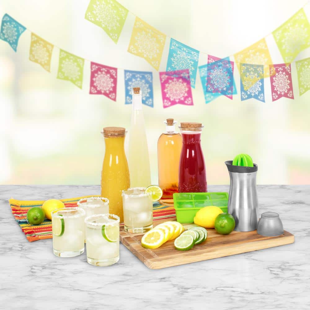 Stainless Steel Cocktail Shaker with Built-In Citrus Reamer