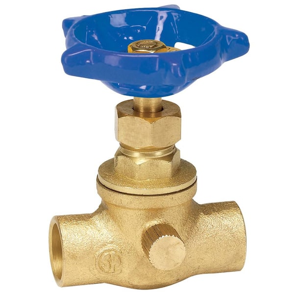 Everbilt 1/2 in. SWT x 1/2 in. SWT Brass Stop and Waste Valve