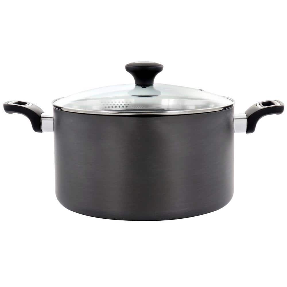 Martha Stewart Everyday Dutch Oven Stainless Steel 2.6 Quart w Glass Cover  New