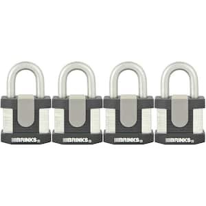 Commercial 2 in. Laminated Steel Keyed Padlock (4-Pack)