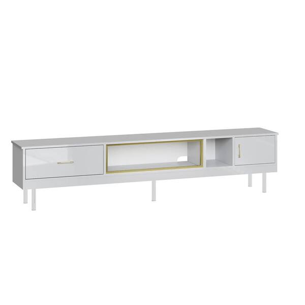 Bestier 80 in. High Gloss TV Stand Fits TVs up to 85 in. LED