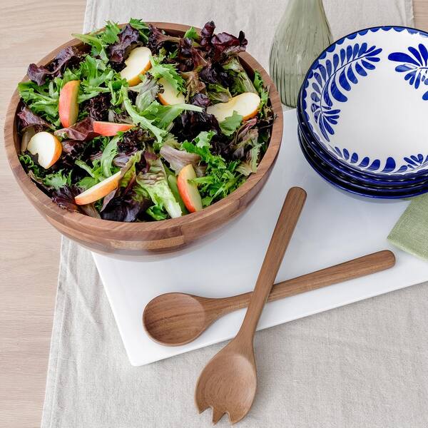 Acacia Wooden Salad Set 2 Pieces: Salad Servers Serving Utensils Salad  Tossers Salad Spoon Salad Fork Birthday Gifts 