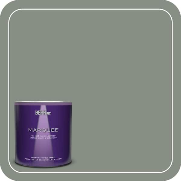 BEHR MARQUEE 1 qt. #PPF-34 Peaceful Glade Eggshell Enamel Interior Paint & Primer