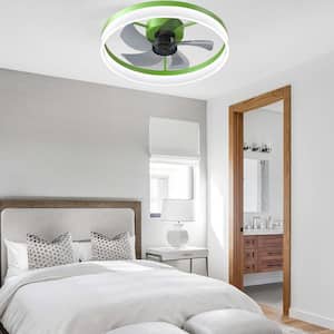 19.71 in. LED Indoor Green Ceiling Fan with Remote