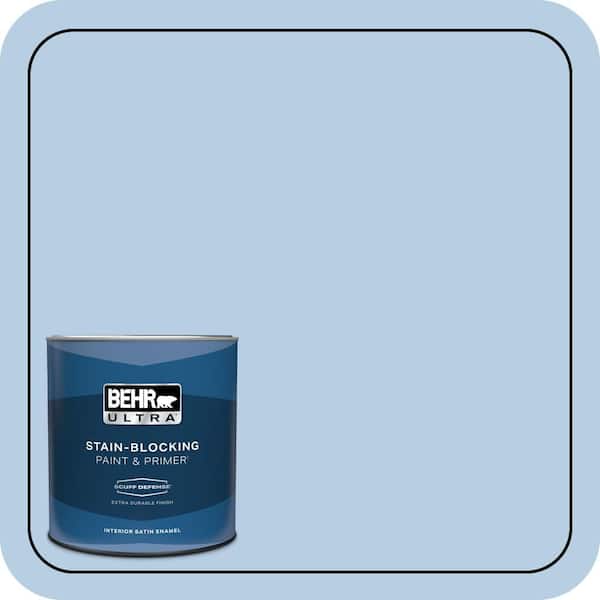 BEHR ULTRA 1 qt. #570C-3 Tender Twilight Extra Durable Satin Enamel Interior Paint & Primer