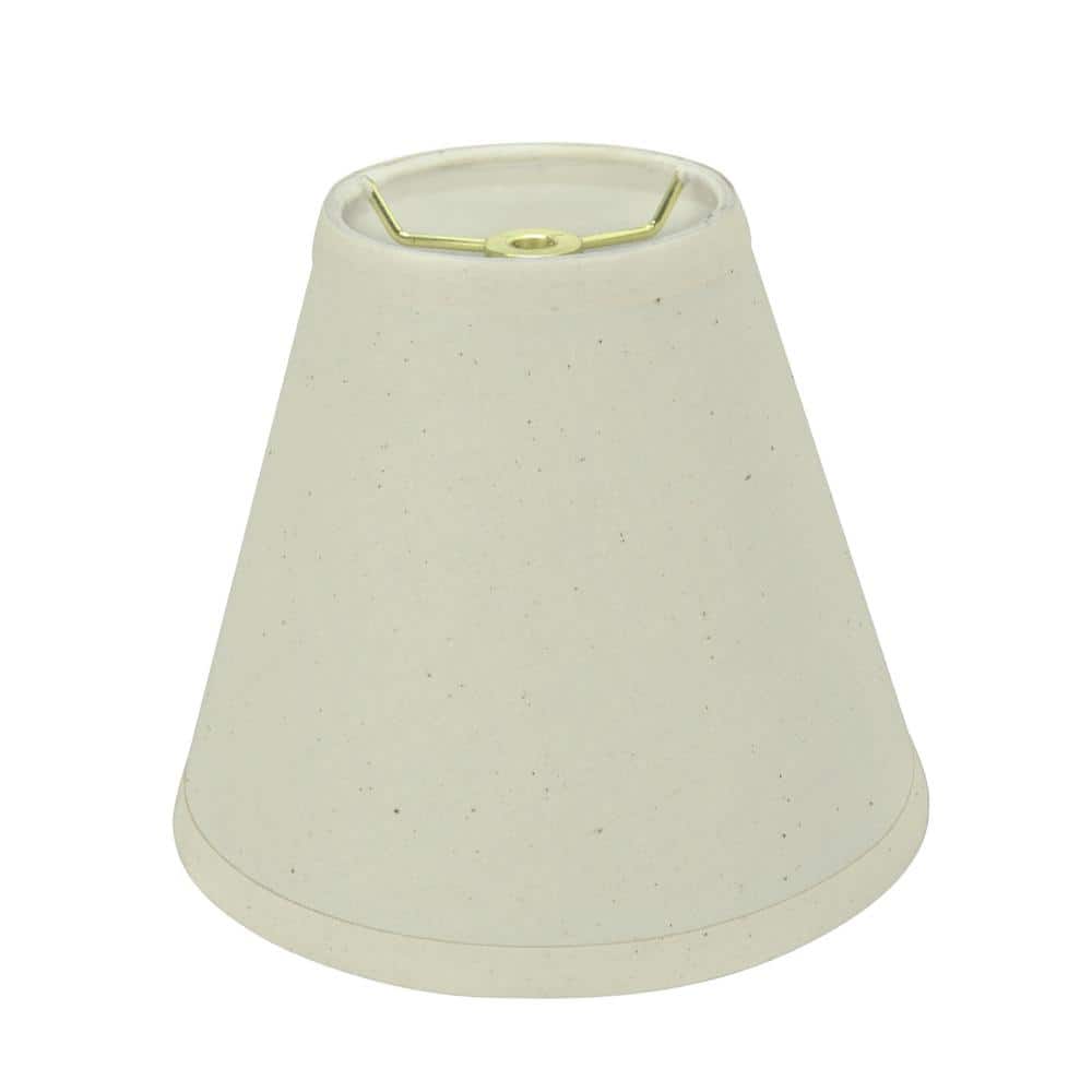 Off-White Cotton Empire Lamp Shade with Spider Construction, 8"