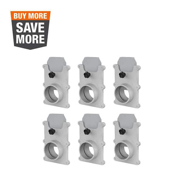 POWERTEC 2-1/2 in. Blast Gate for Vacuum/Dust Collector, Dust Collection Fittings (6-PacK)