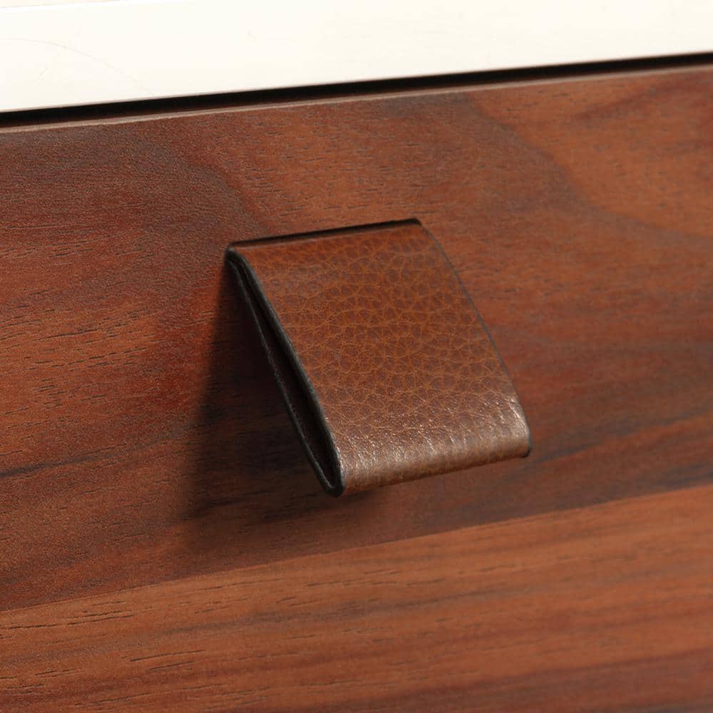 Pearl Oak and White Wall Mounted Floating Desk