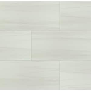 Bianco Dolomite 24 in. x 48 in. Polished Porcelain Stone Look Floor and Wall Tile (16 sq. ft./Case)
