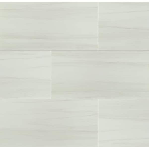 Bianco Dolomite 24 in. x 48 in. Polished Porcelain Stone Look Floor and Wall Tile (480 sq. ft. /Pallet)