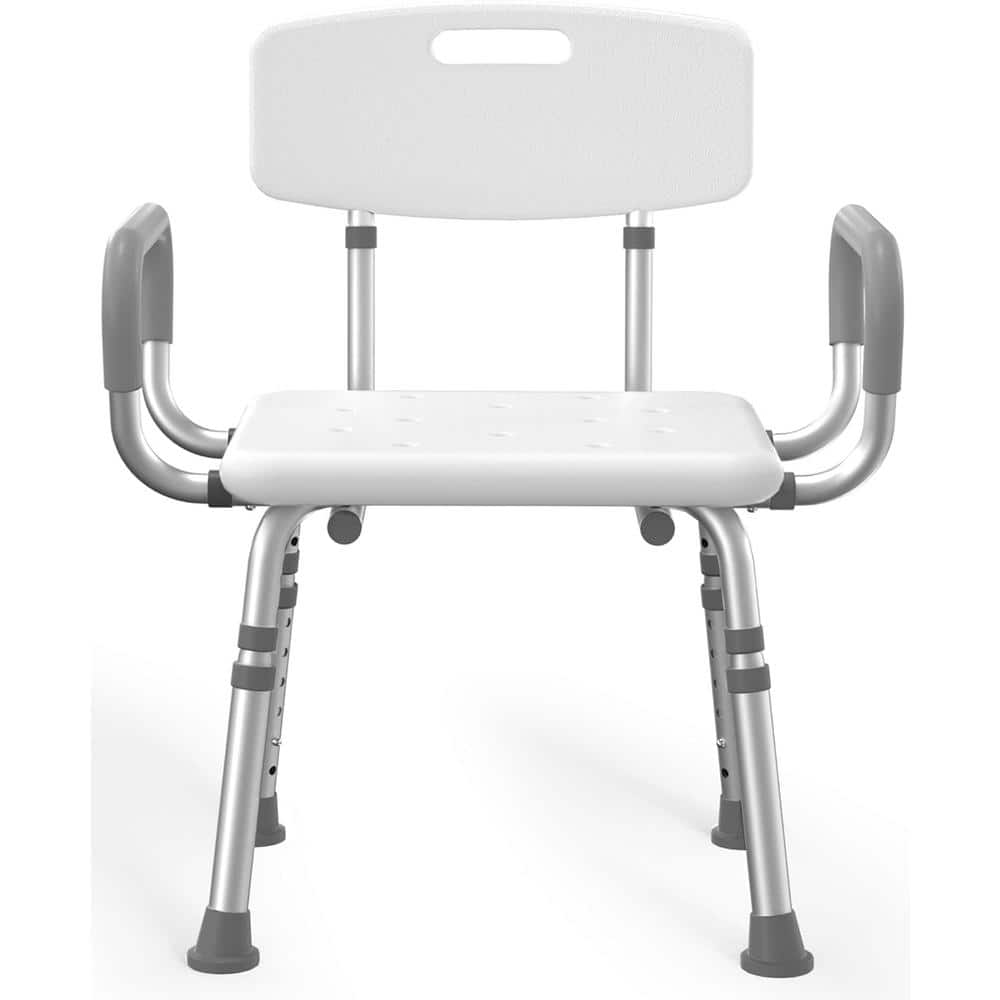 22.7 in. Heavy Duty Aluminum Safety Shower Seat for Elderly and Disabled wi