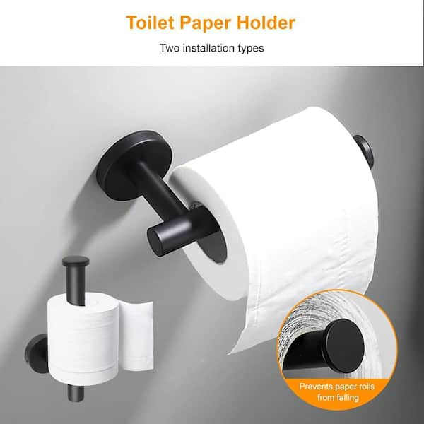 Black Recessed Toilet Paper Holder Wall Mount Made of Metal, In Wall Toilet  Paper Holder Black with Mounting Bracket - AliExpress