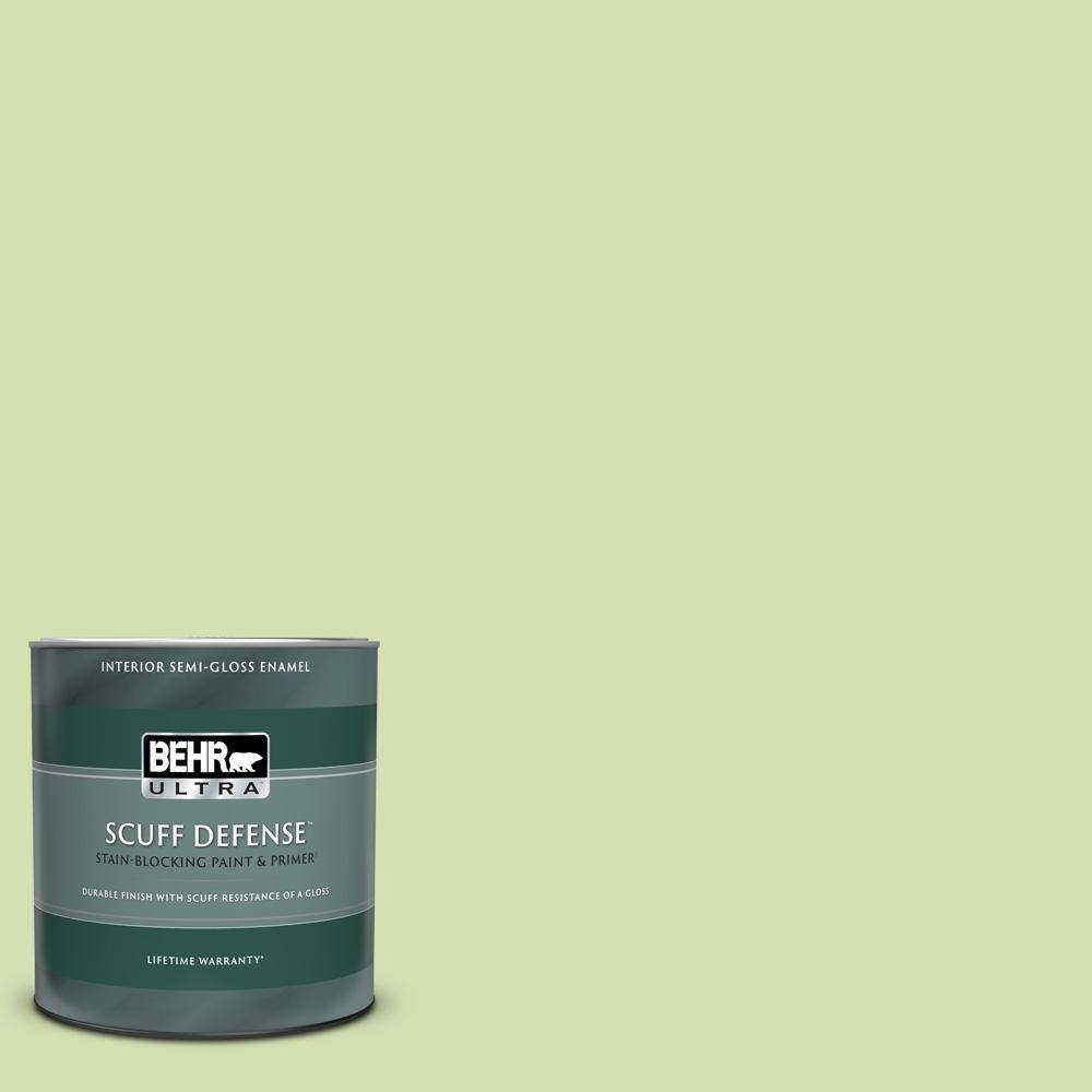 BEHR ULTRA 1 qt. 420C3 Celery Bunch Extra Durable SemiGloss Enamel