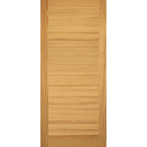 Builder's Choice 32 in. x 80 in. Right-Handed Louver/Louver Clear Pine Single Prehung Interior Door