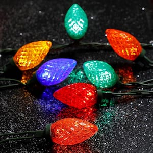 100 ft. 200-Bulb Count C9 LED Multi-Colored Christmas Lights