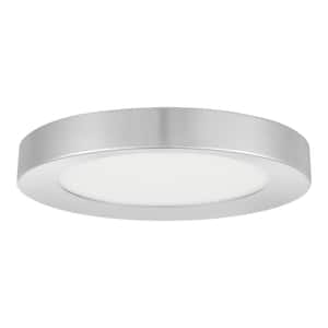 1006831067 Calloway HB 13 in. LED 5CCT Flush Mount Polished Nickel