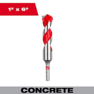 1 in. x 4 in. x 6 in. Carbide Hammer Drill Bit for Concrete, Stone, Masonry Drilling