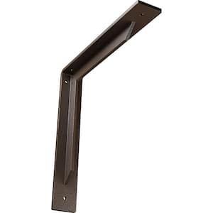 2 in. x 12 in. x 12 in. Steel Hammered Brown Stockport Bracket