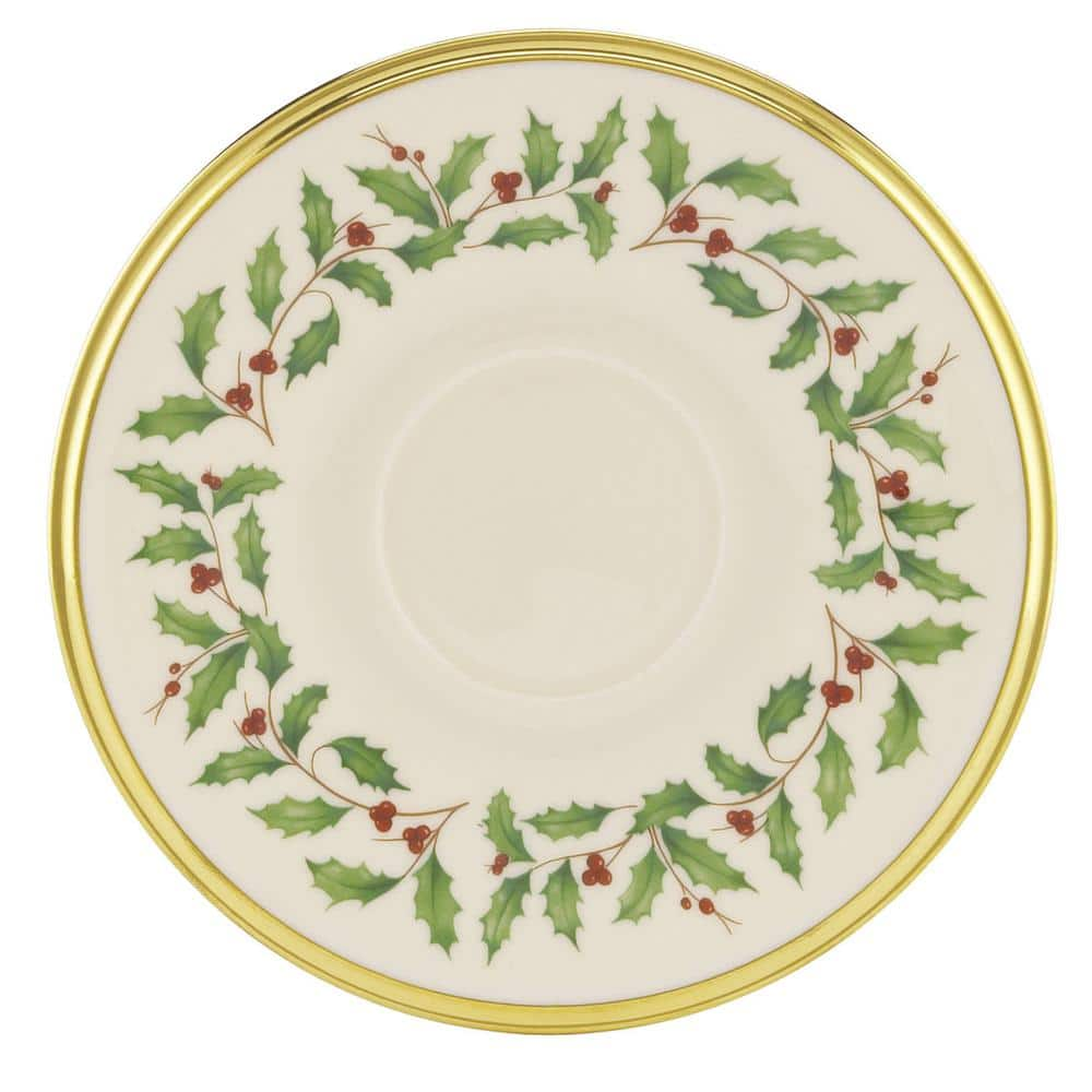 Lenox Holiday Bone China Ivory Saucer 146504040 - The Home Depot