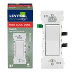 Decora Edge 15 Amp Single Pole Switch, White