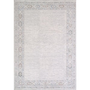 Carson 2 ft. 7 in. X 4 ft. 11 in. Ivory/Grey Bordered Indoor Area Rug