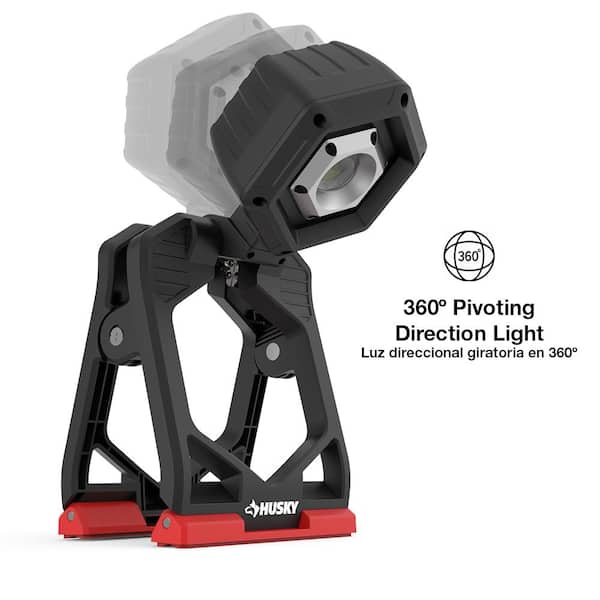 Husky - 1500-Lumens Rechargeable Clamp LED Work Light
