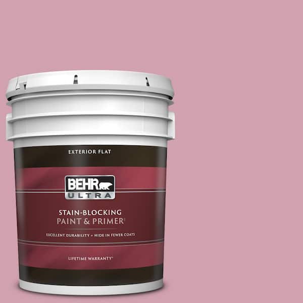 BEHR ULTRA 5 gal. #100C-3 Birthday Candle Flat Exterior Paint & Primer