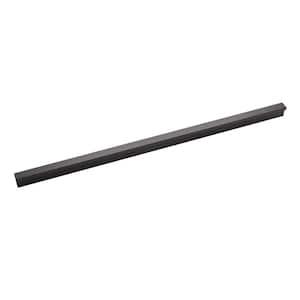 Streamline 12 in. (305 mm) C/C Flat Onyx Cabinet Door and Drawer Pull