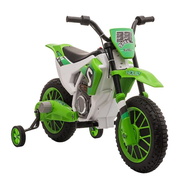 12V Kids Motorcycle, Electric Motorcycle for Kids Electric Dirt Bike for Boys Girls, Green