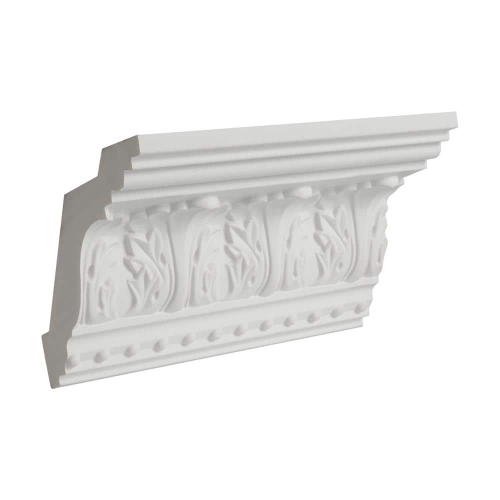 6-Inch White Primed Polyurethane Crown Moulding Sample