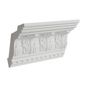 3-3/8 in. x 3 in. x 6 in. Long Acanthus Polyurethane Crown Moulding Sample