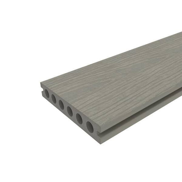NewTechWood UltraShield Naturale Voyager 1 in. x 6 in. x 1 ft. Roman Antique Hollow Composite Decking Board Sample